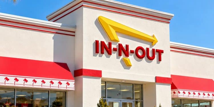 Illustration of In-N-Out Burger restaurant exterior